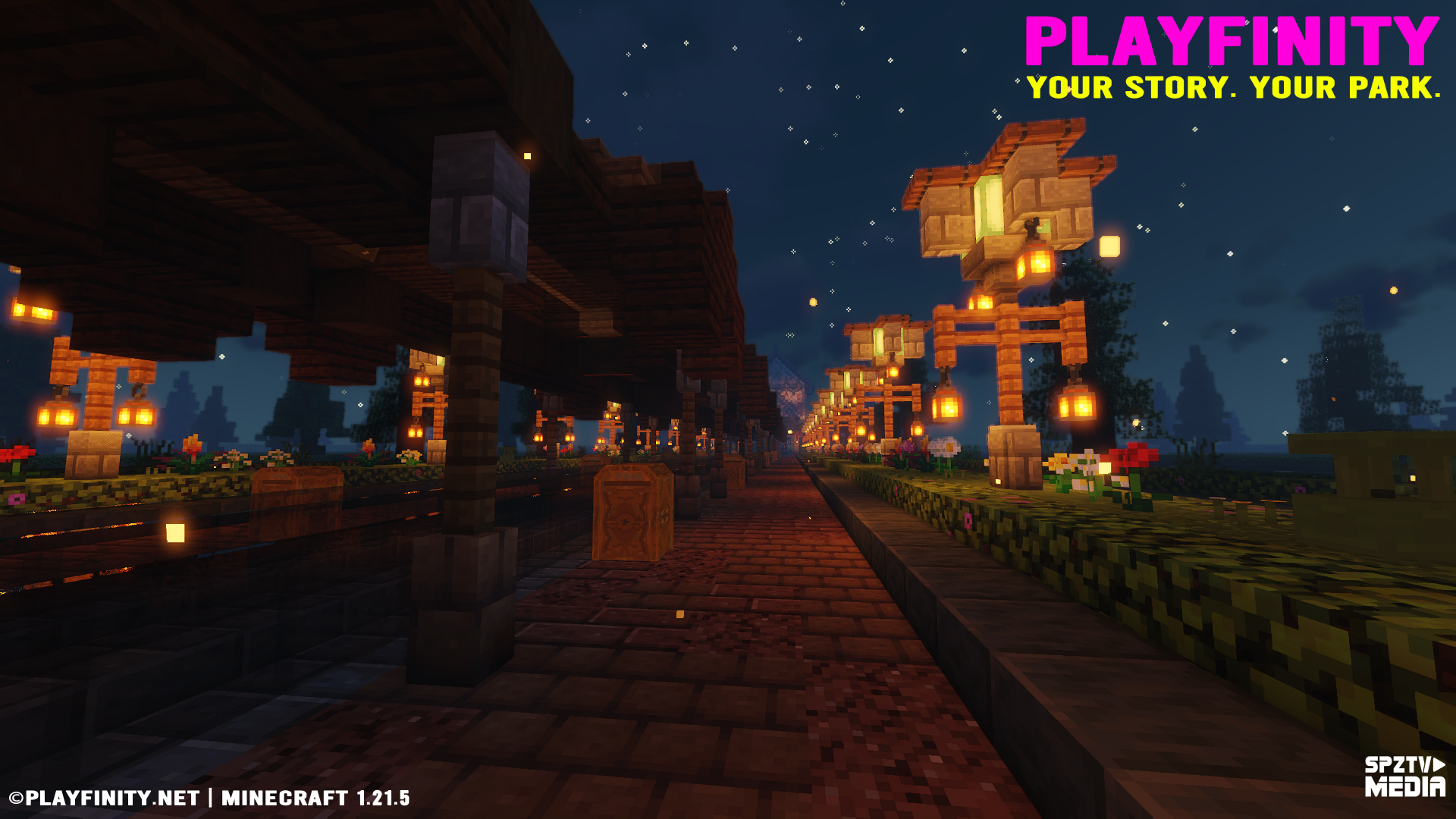 Playfinity bei Nacht